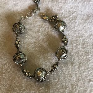 Brighton silver and pearl bracelet